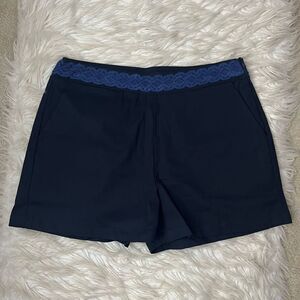 Azulu Dress Shorts with Crochet Appliqué at Waist